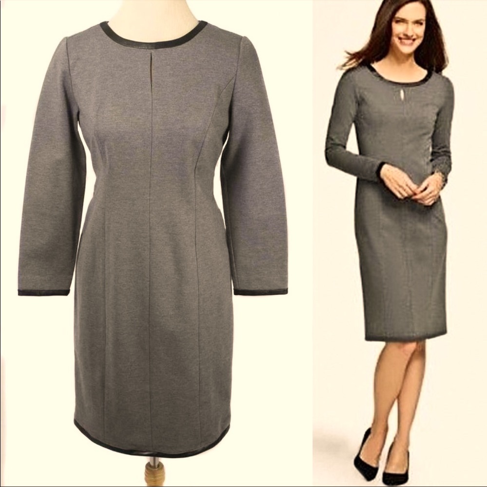 Talbots Gray Ponte Dress